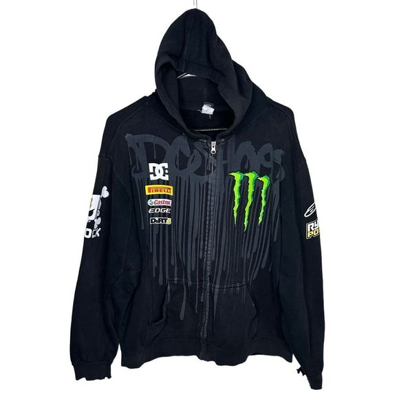 Vintage DC skate KEN Block 43 Monster energy HOODIE Size M - Picture 1 of 3